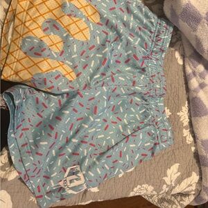 Baseball lifestyle ice cream Blue and Pink Patterned Shorts